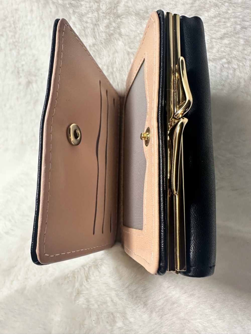 Black Heart Accent Trifold Wallet